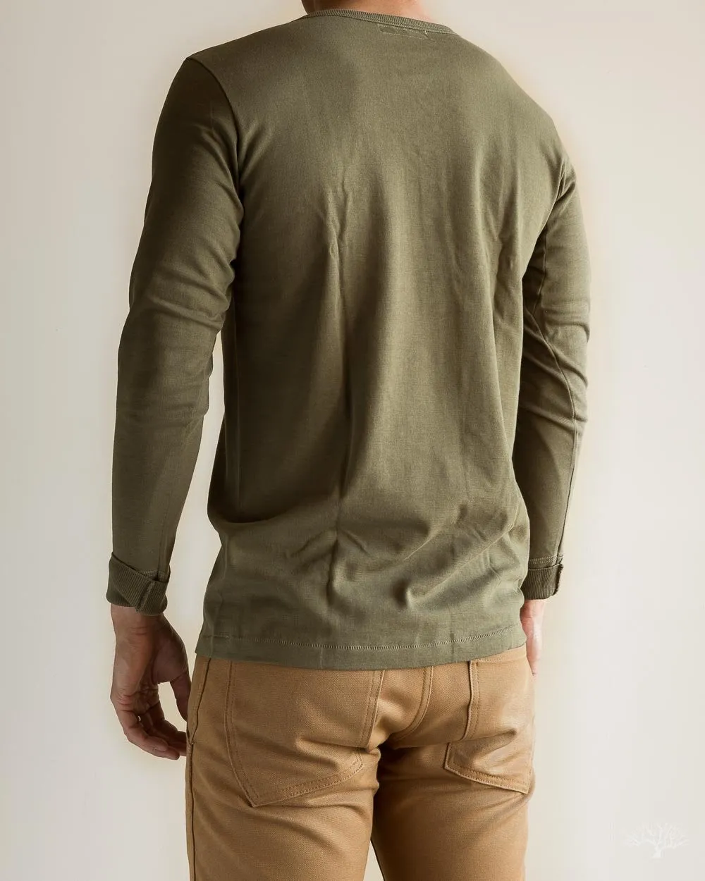 206 Long Sleeve Henley - Army