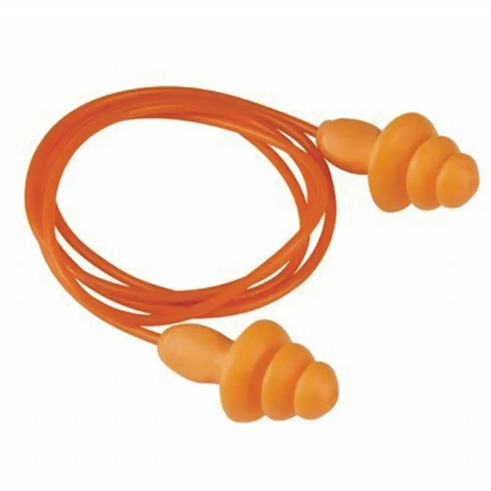 34db Orange smart fit reusable corded earplugs