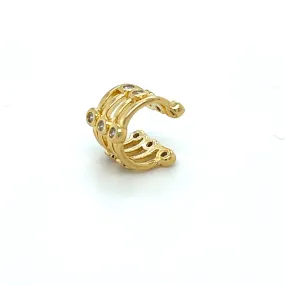 4 Rows Bezel CZ's Ear Cuff