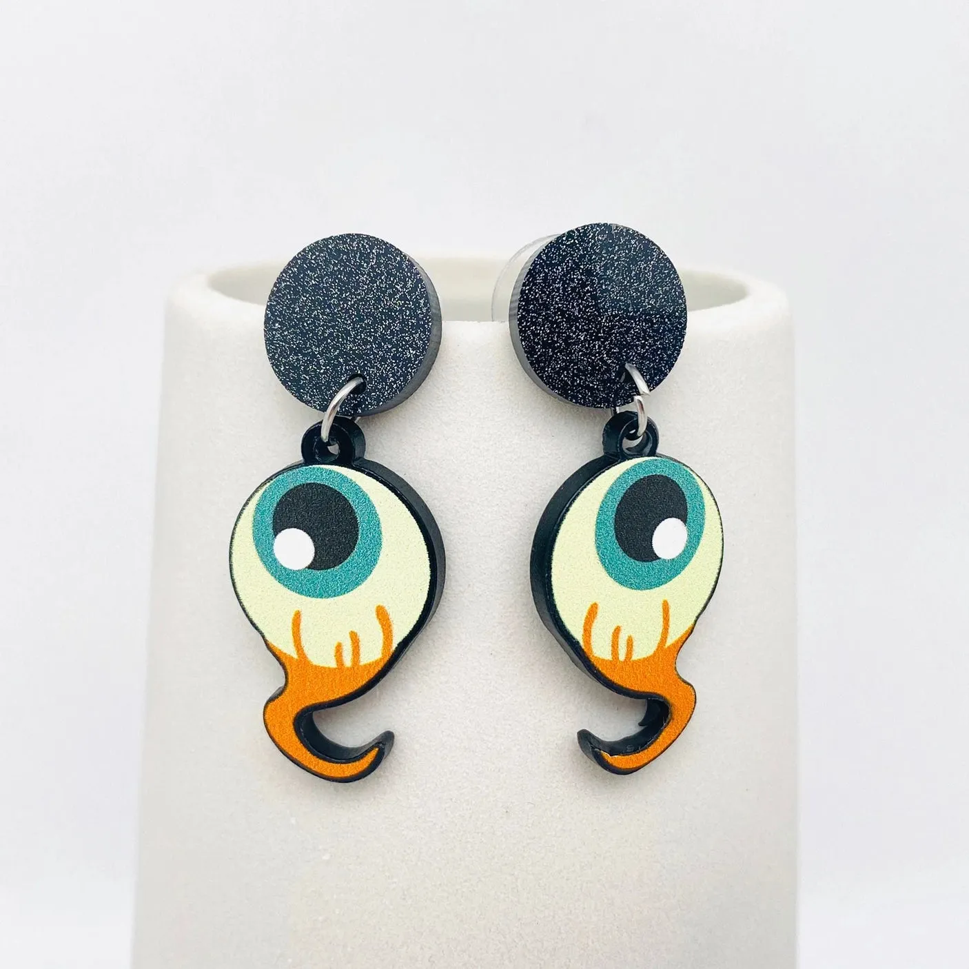 Acrylic Eyeball Drop Earrings