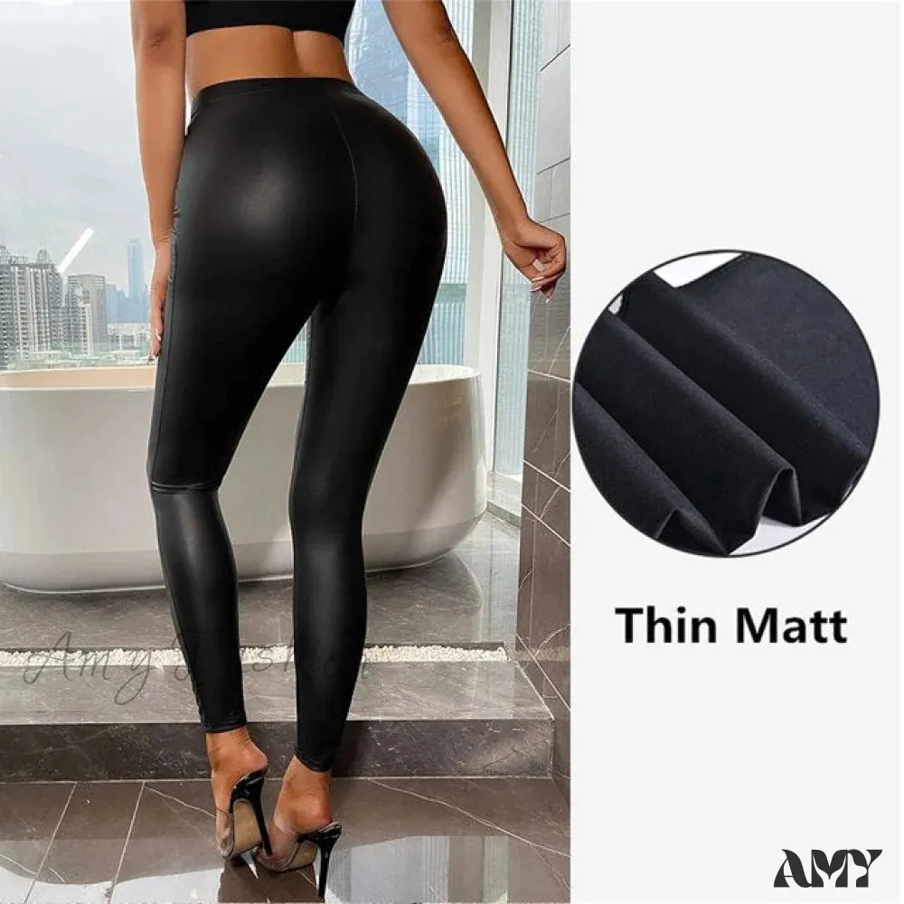 Amy Fashion - High Waist Trousers Slim Legging