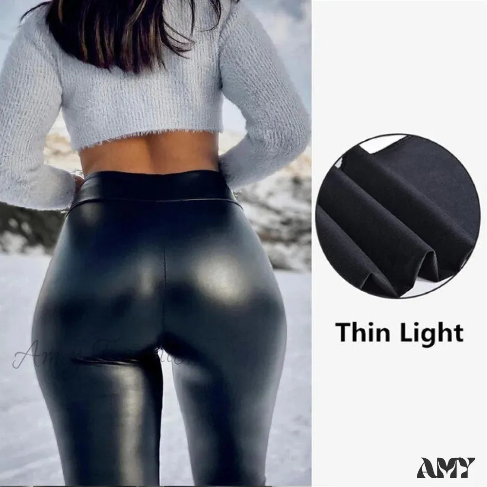 Amy Fashion - High Waist Trousers Slim Legging