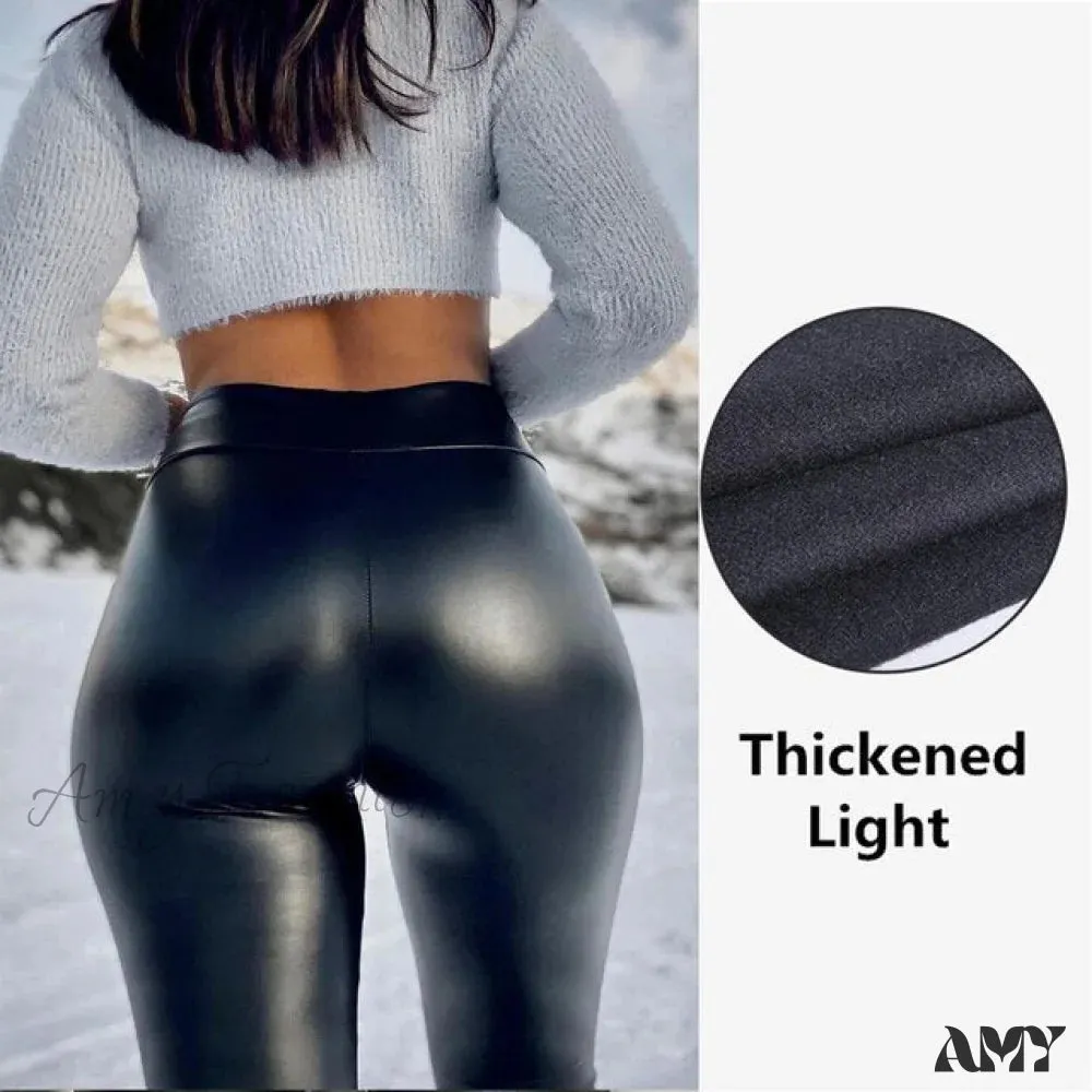 Amy Fashion - High Waist Trousers Slim Legging