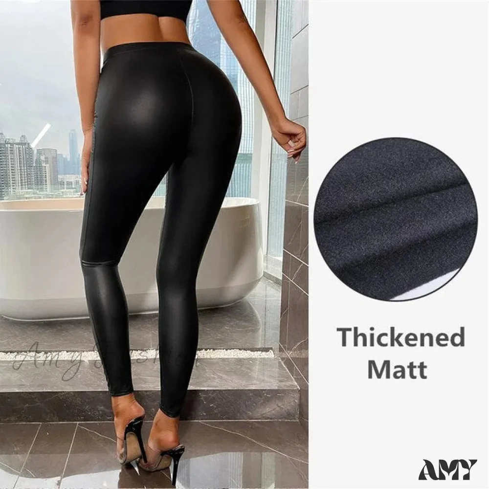 Amy Fashion - High Waist Trousers Slim Legging