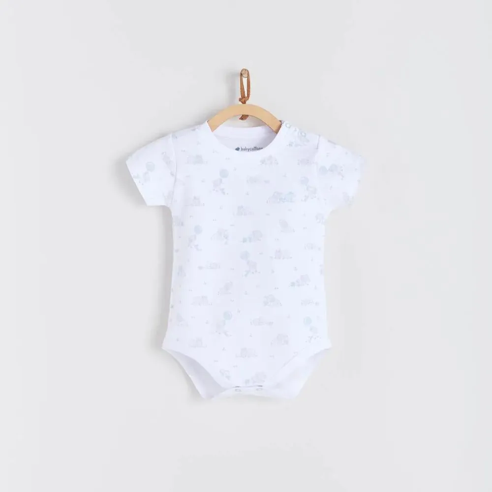Babycottons Alfred & Colette Short Slveeve Body - Light Blue