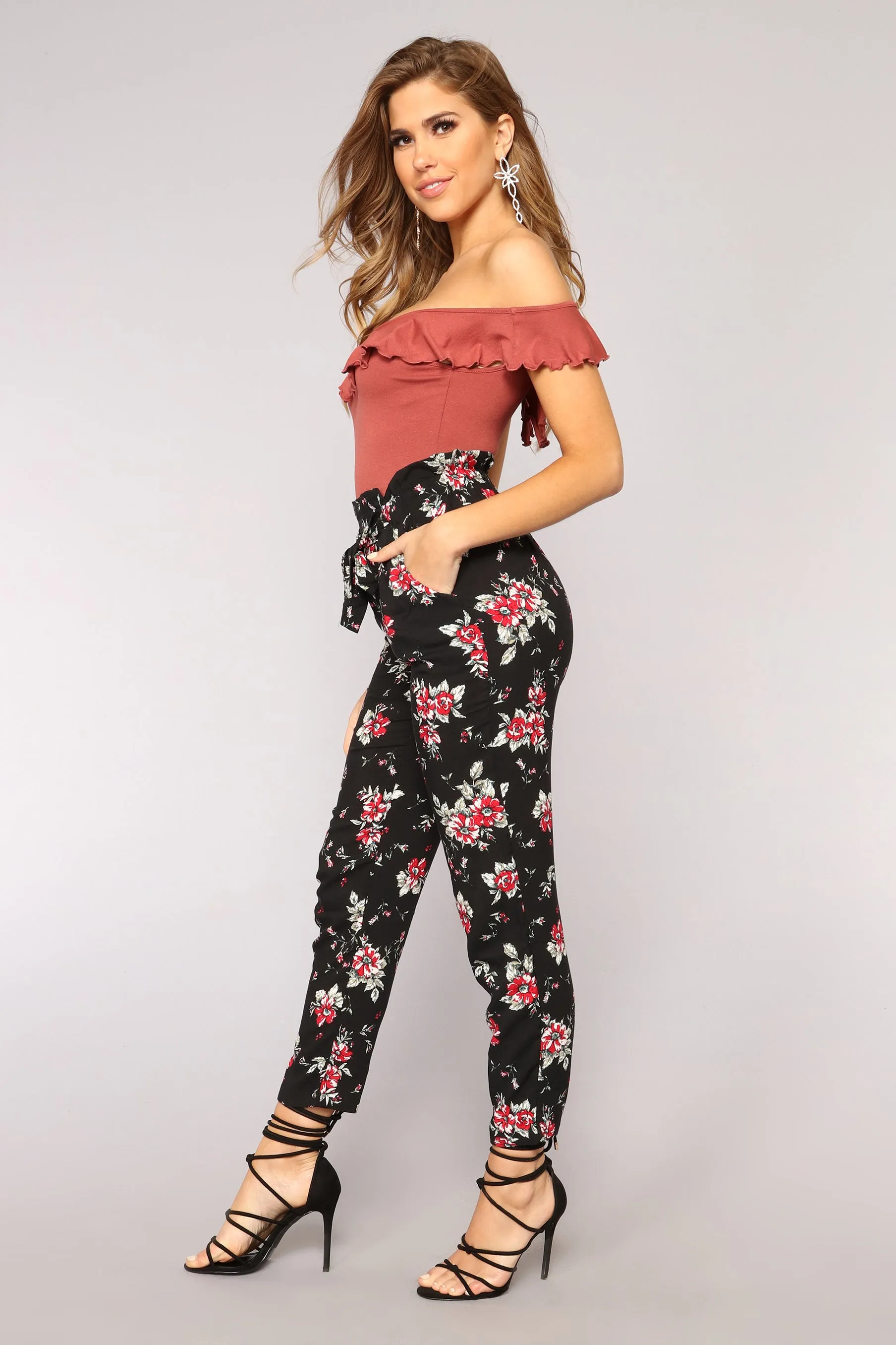 Back Seat Heartbreak Bodysuit - Brick