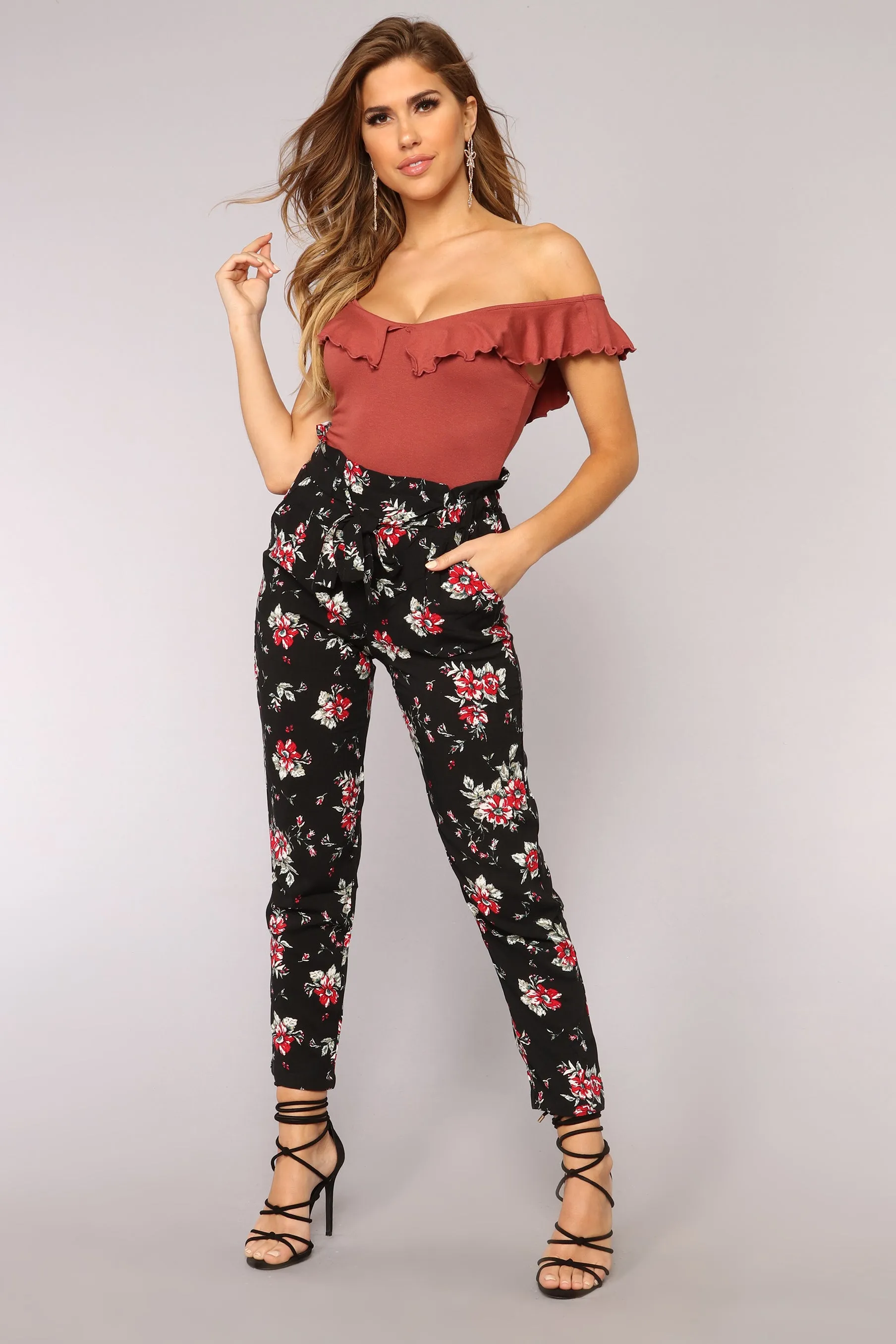 Back Seat Heartbreak Bodysuit - Brick