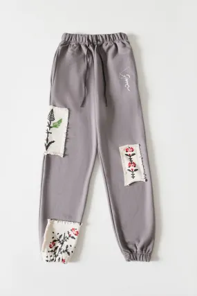 BLOCKPRINT CHARCOAL SWEATPANTS