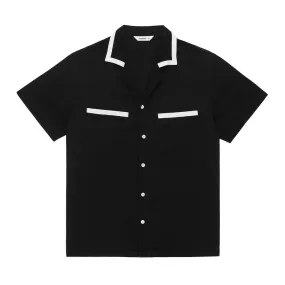 Bowling Shirt - Black Silk