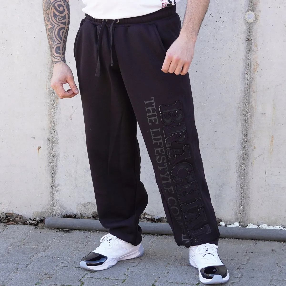 Brachial Tracksuit Trousers Gym - Black/Black