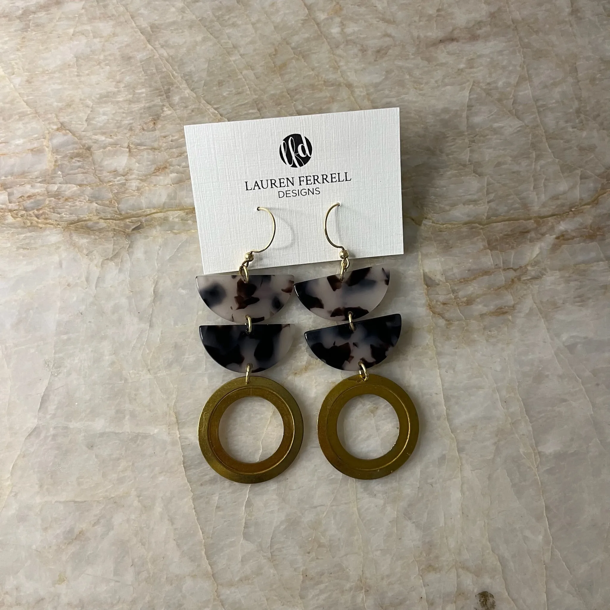 Brass Curve Earrings