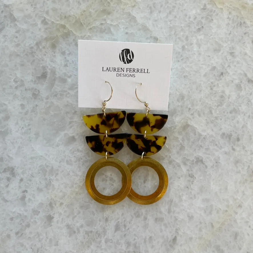 Brass Curve Earrings