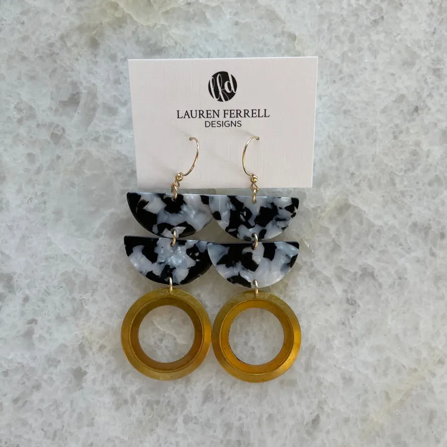 Brass Curve Earrings