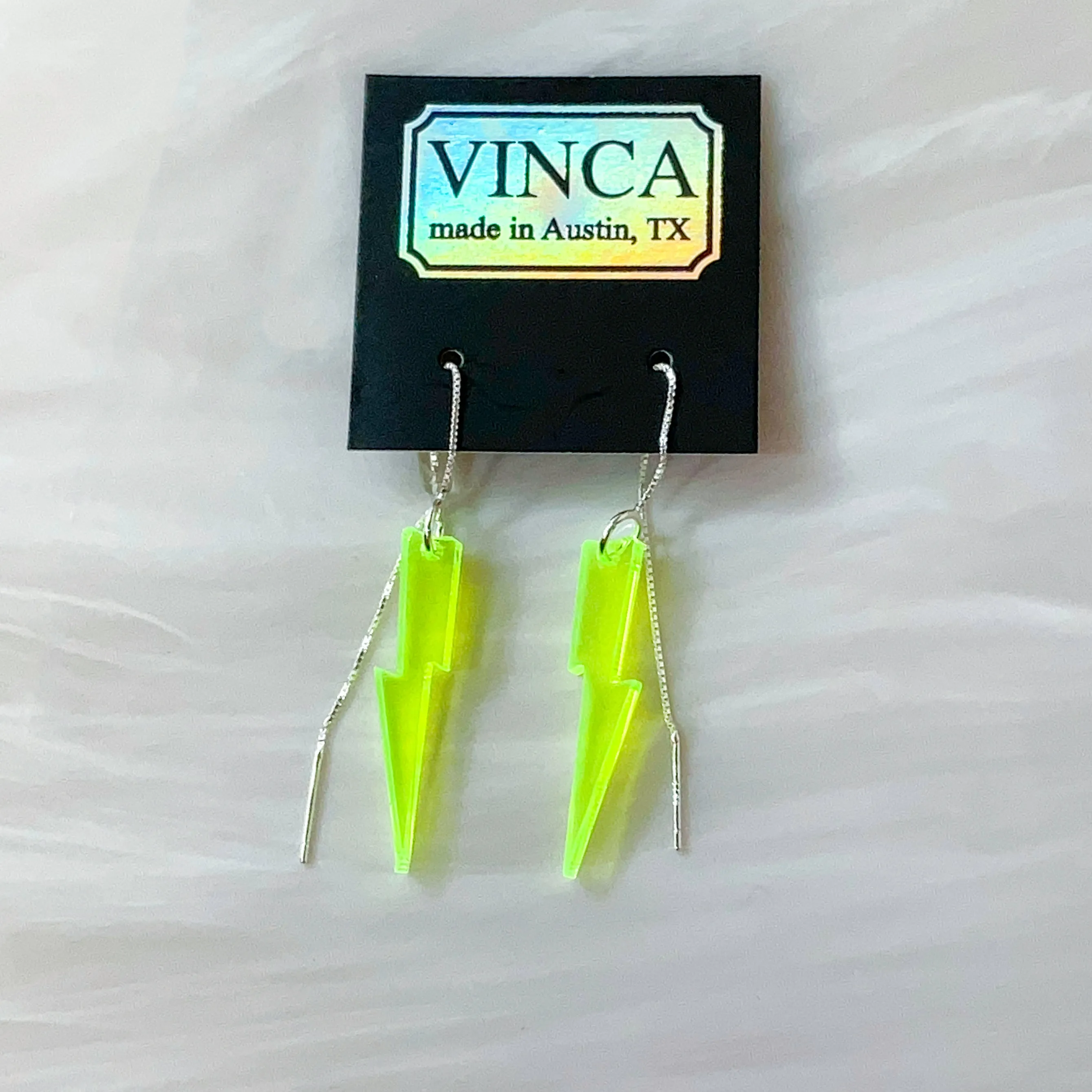 Bright Green Baby Bolts Ear-threaders