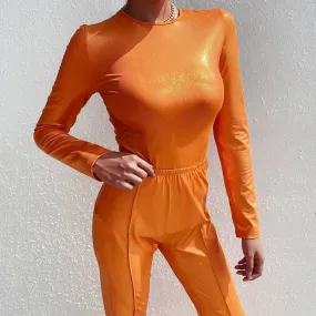 Bright T-shirts High Waist Skinny Pants Set