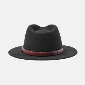 Brixton Messer Fedora in Black   Brown