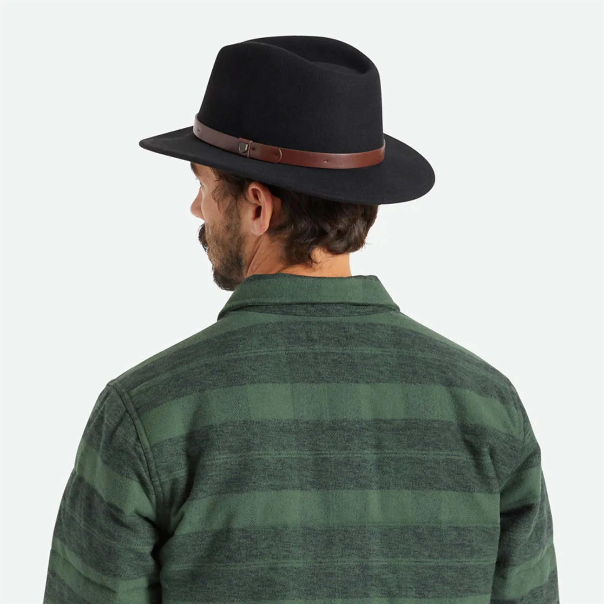 Brixton Messer Fedora in Black   Brown