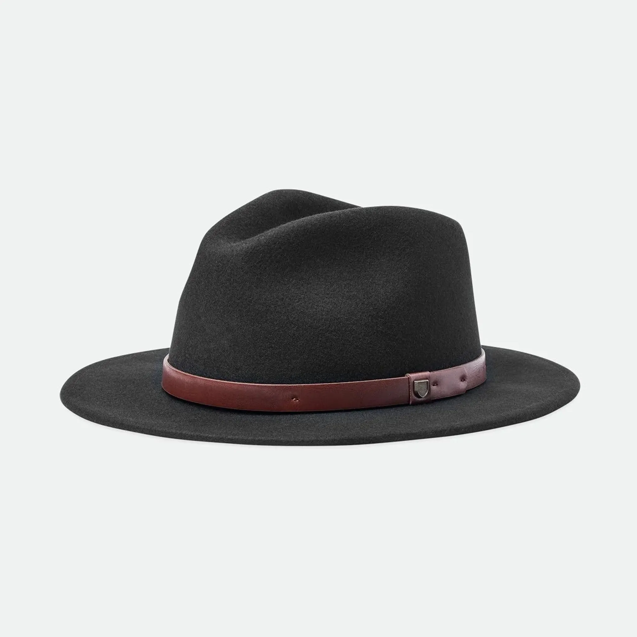 Brixton Messer Fedora in Black   Brown