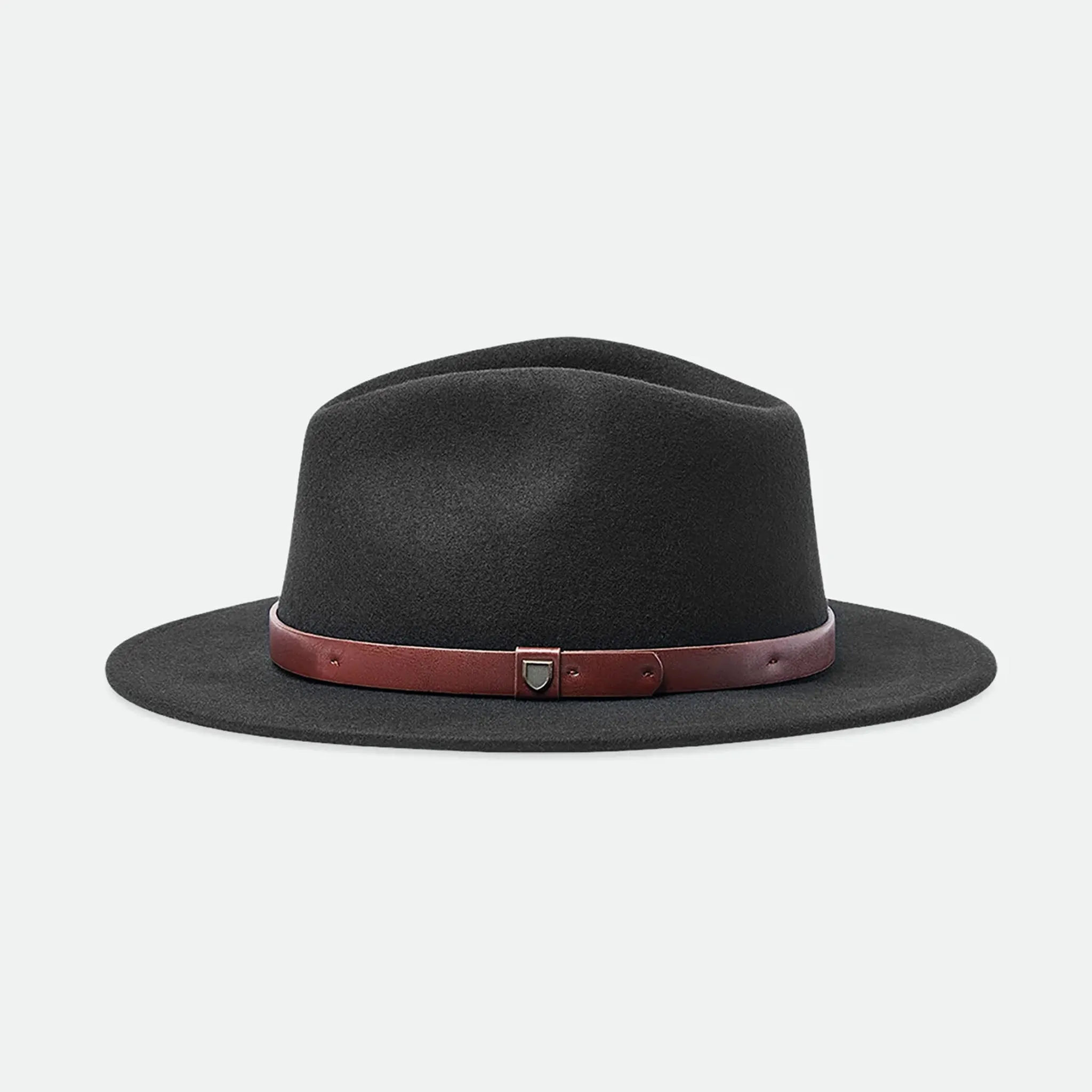 Brixton Messer Fedora in Black   Brown