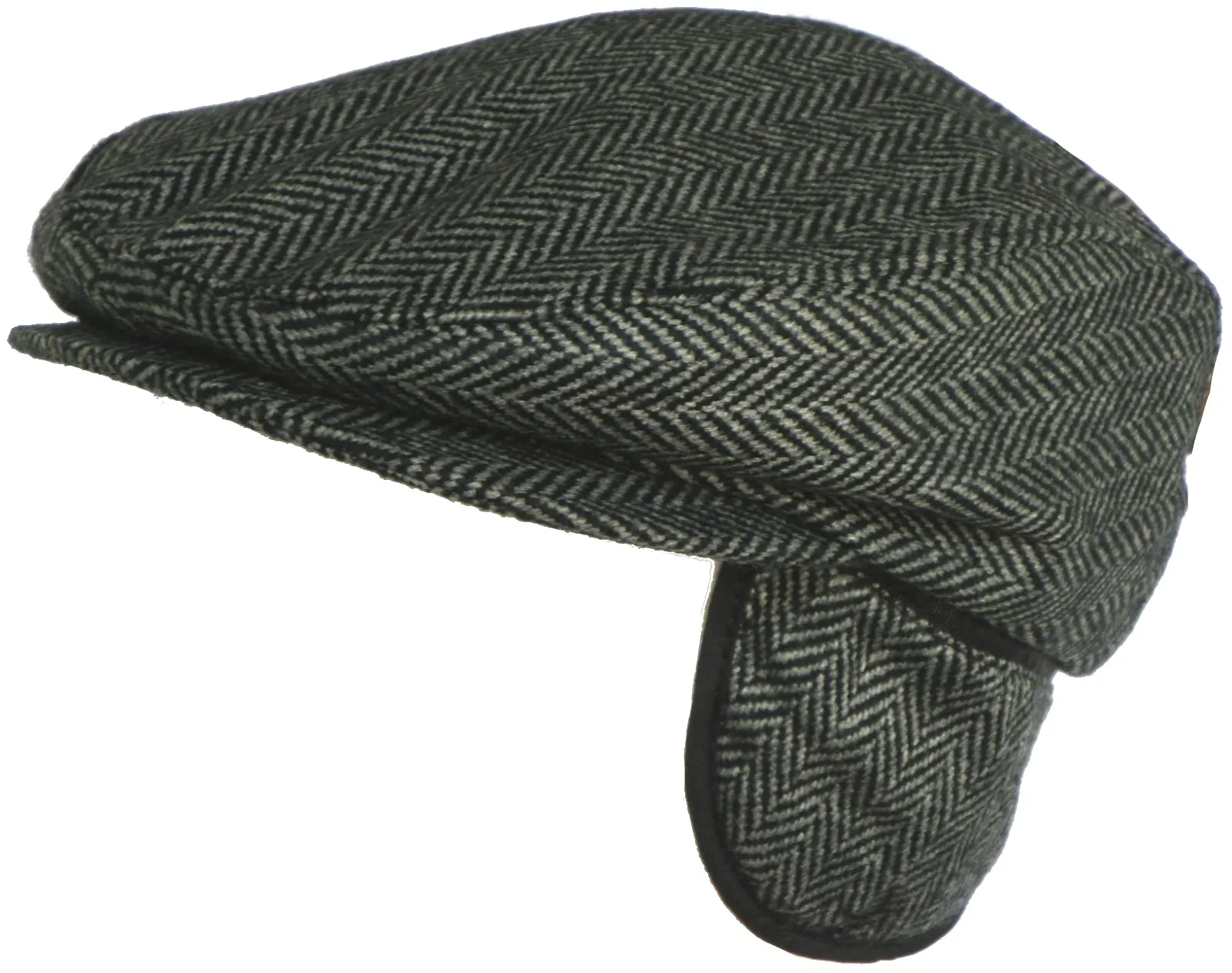 Broner Classic Herringbone Ivy Cap Winter Hat with Ear Flaps