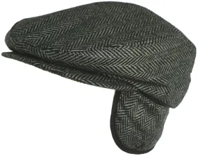 Broner Classic Herringbone Ivy Cap Winter Hat with Ear Flaps