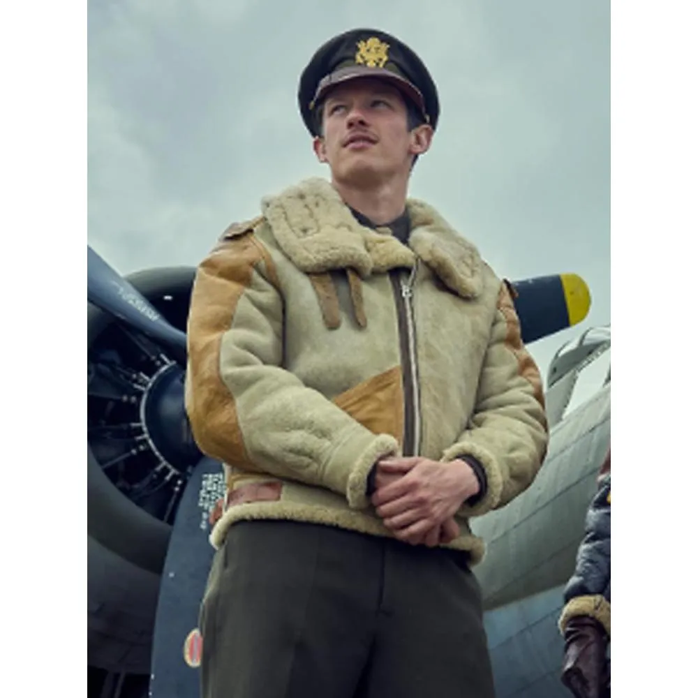 Callum Turner Suede Leather Jacket