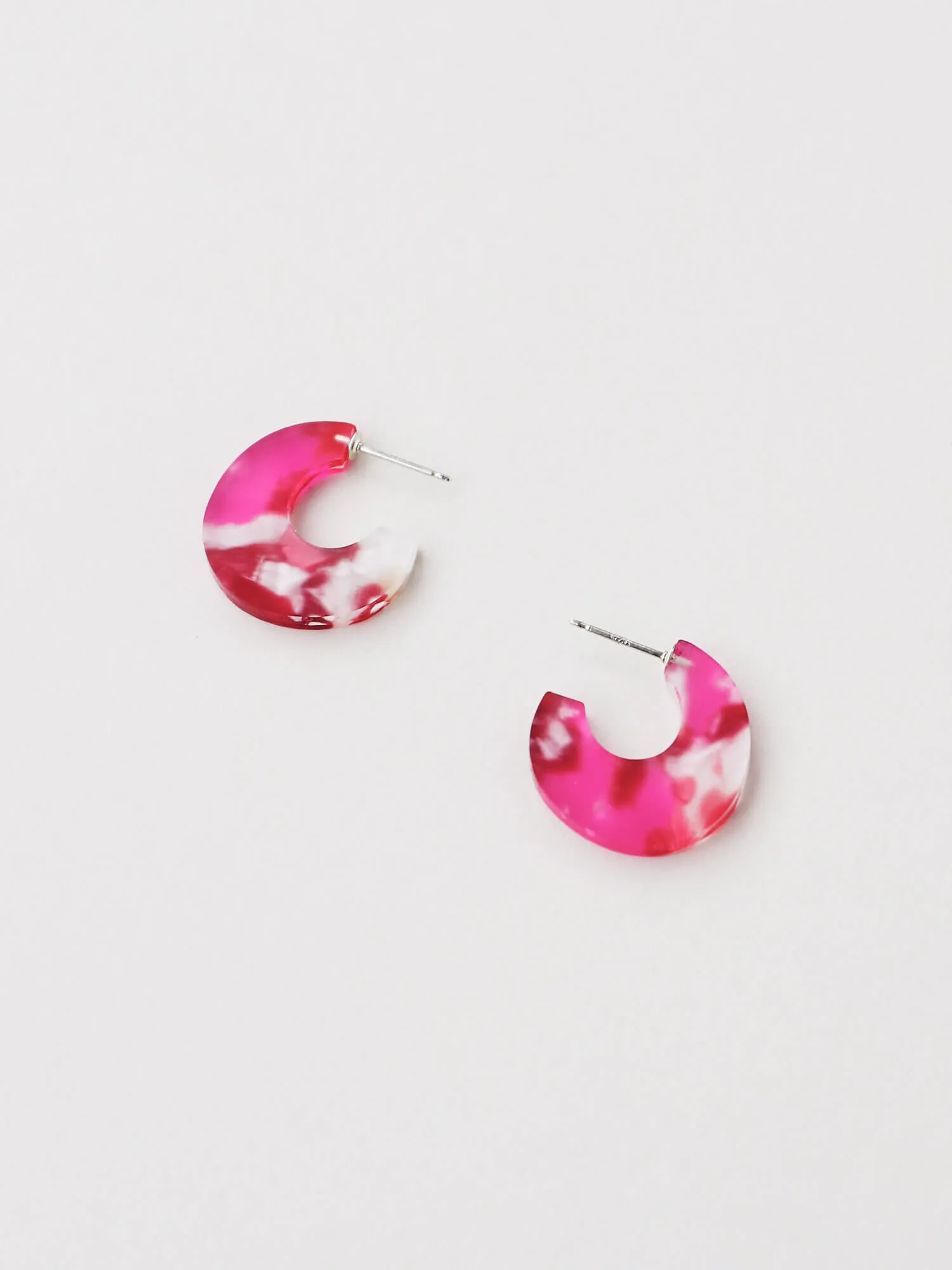 Cassia Hoops | Raspberry Crush | by Wolf & Moon