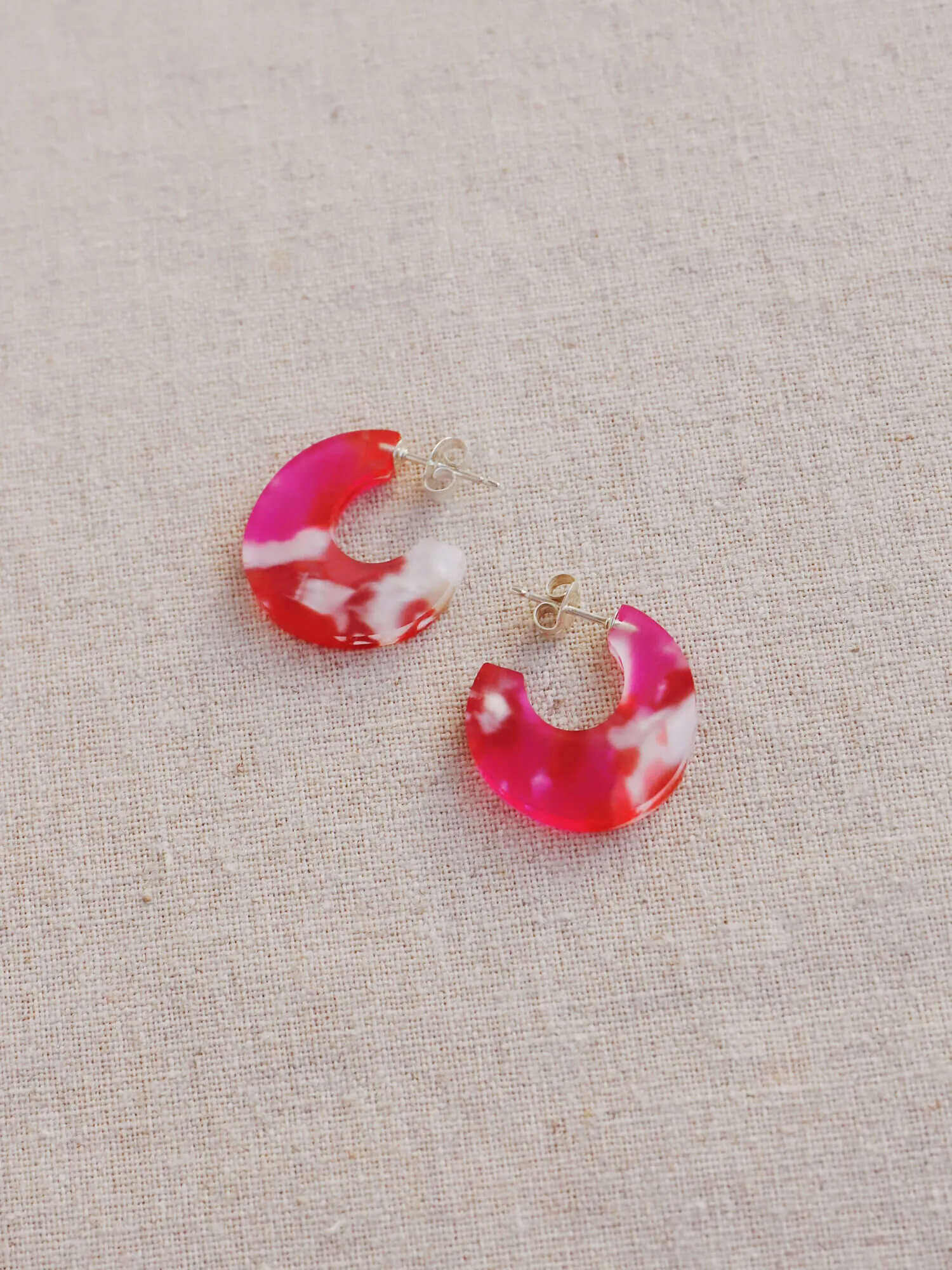 Cassia Hoops | Raspberry Crush | by Wolf & Moon
