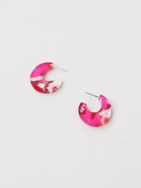 Cassia Hoops | Raspberry Crush | by Wolf & Moon