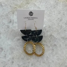 Crimped Oval Earrings