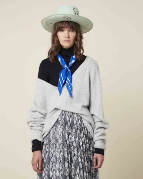 Crop puff sleeves sweater