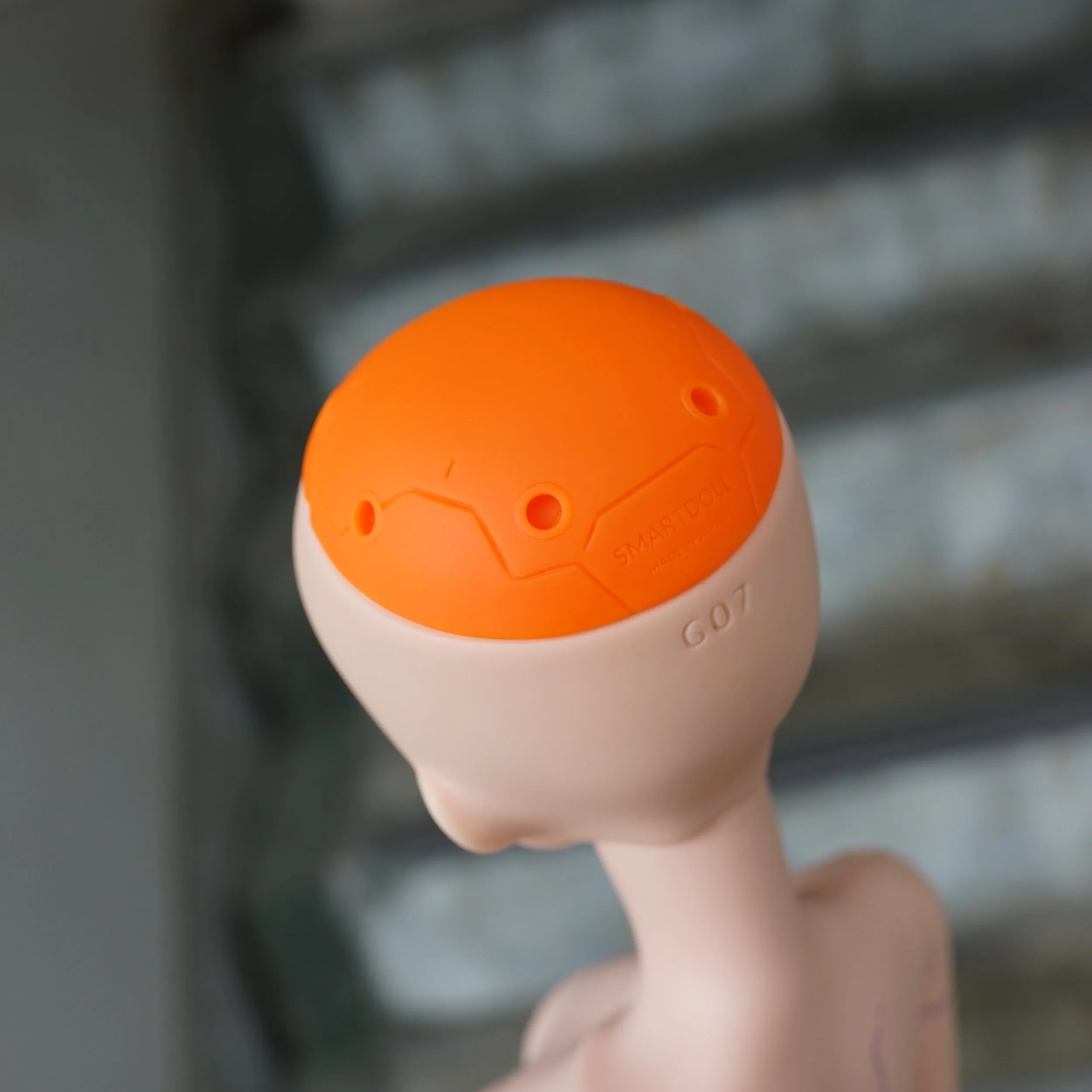 Cyborg Head Cap (Orange)