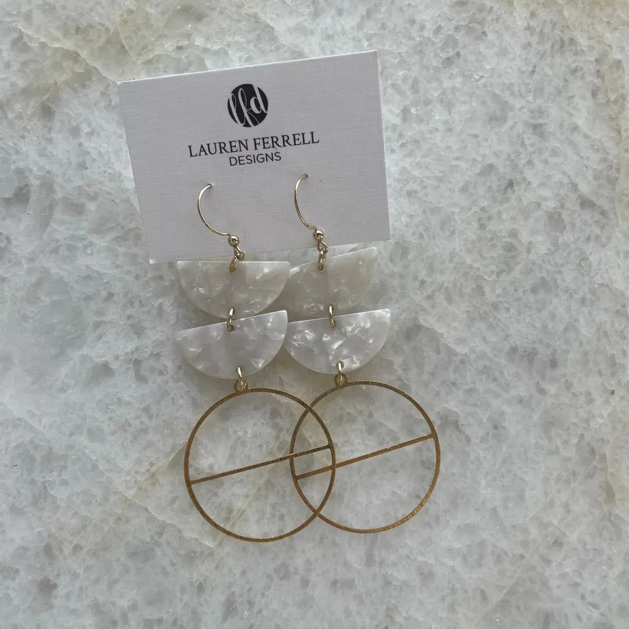 Divided Circle Earrings