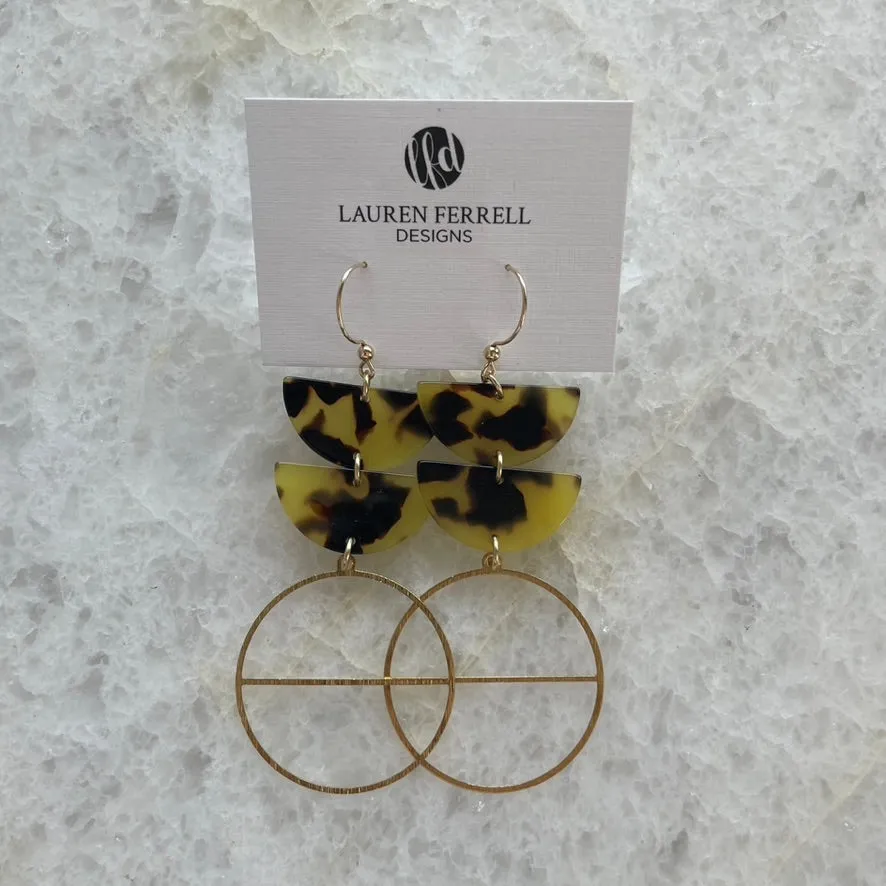Divided Circle Earrings