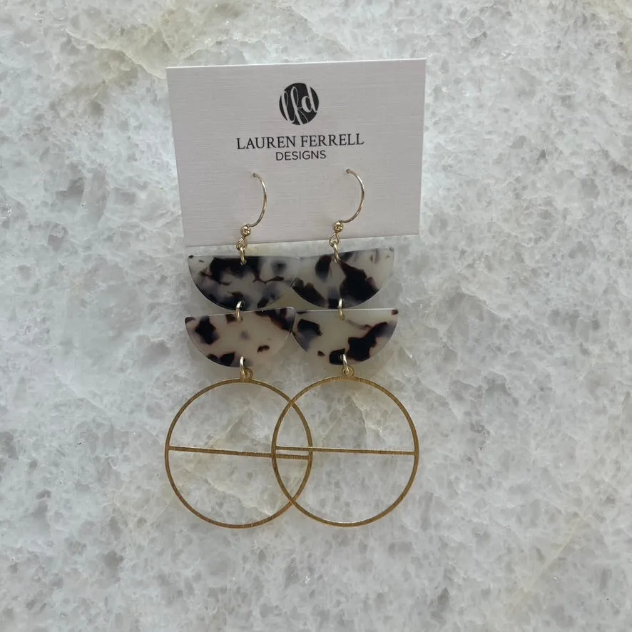 Divided Circle Earrings