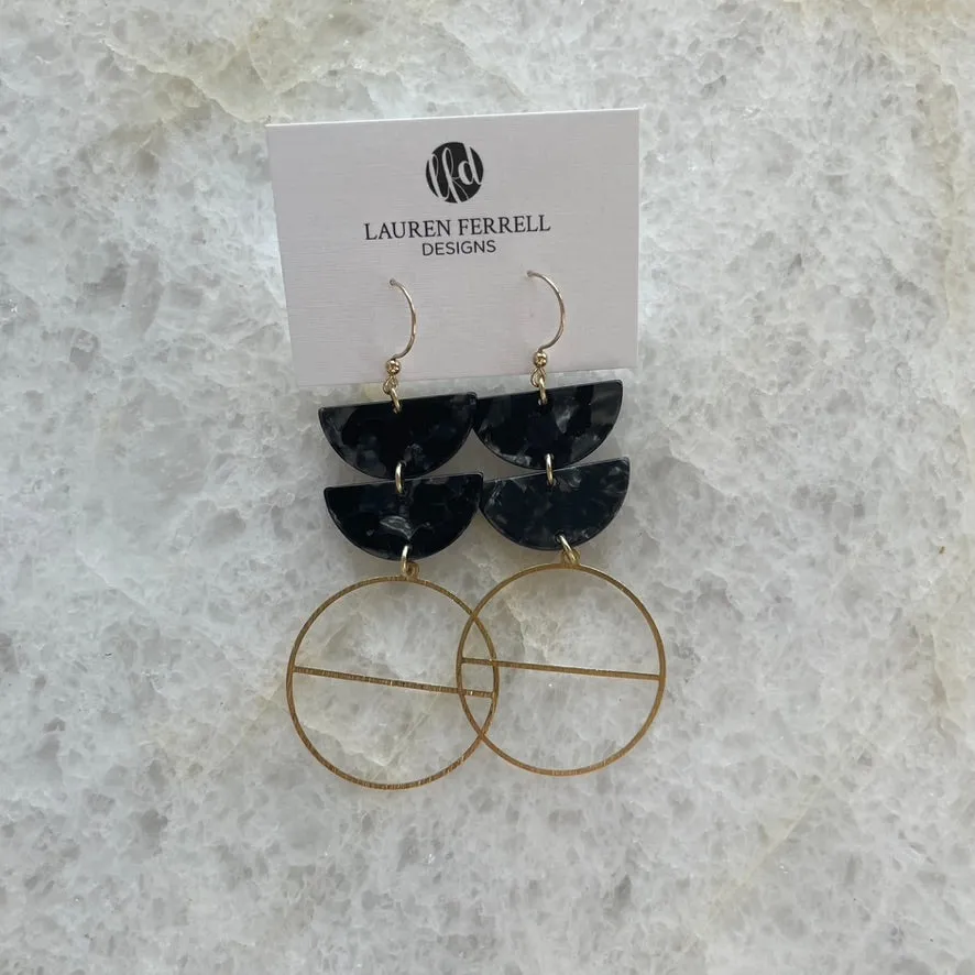 Divided Circle Earrings