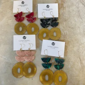 Double Acrylic Halo Earrings