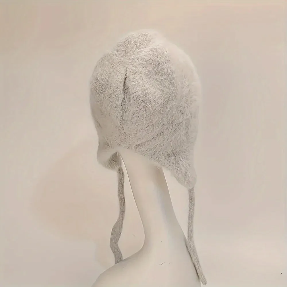 Double Layered Wool Knitted Ear Protection Hat