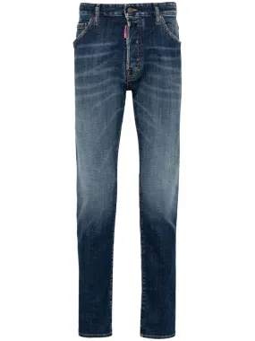 DSQUARED2 Men's Blue Navy 5-Pocket Pants for SS24