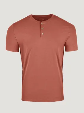Dune Red Short Sleeve Henley FINAL SALE