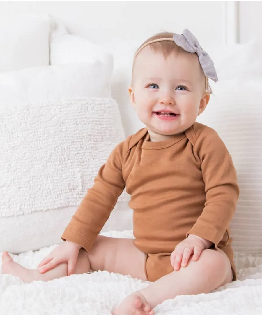 Dusty Pink Organic Long-Sleeved Body Suit