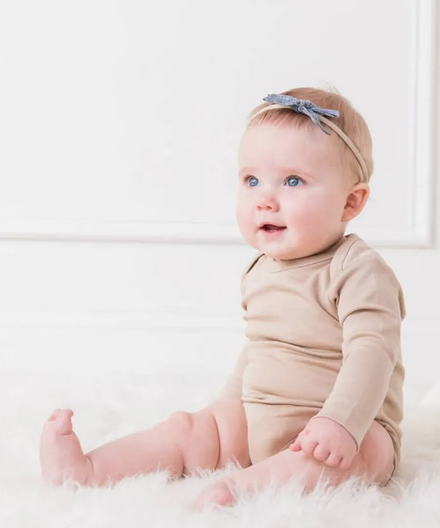 Dusty Pink Organic Long-Sleeved Body Suit
