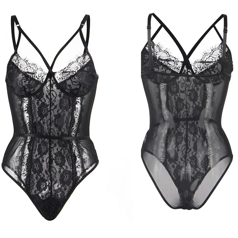 Eyelash & Mesh Bodysuit