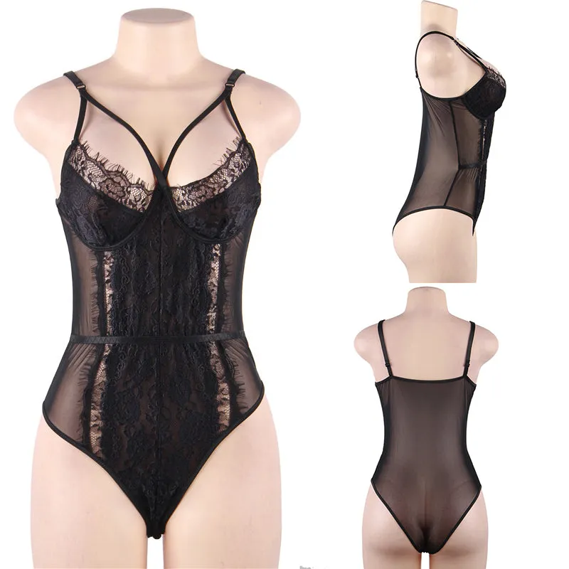 Eyelash & Mesh Bodysuit