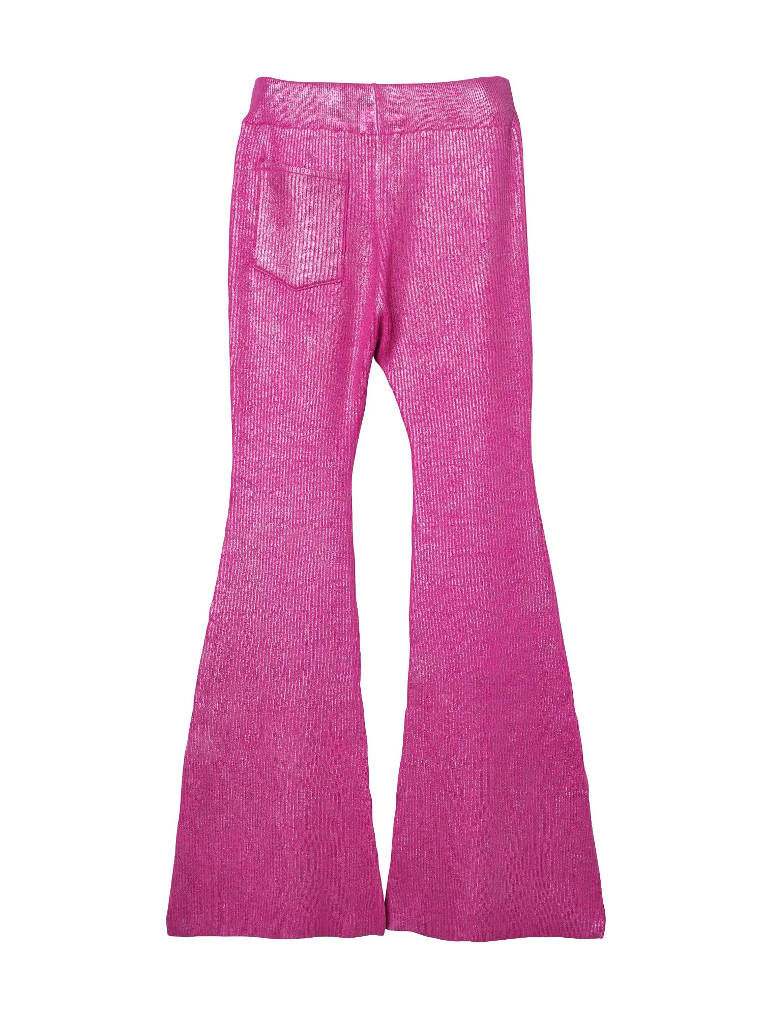 Foil Printed Flared Knit Pants