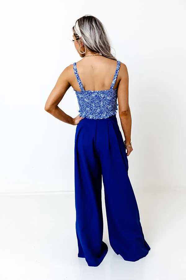 Forever Yours High Waist Pants In Royal Blue