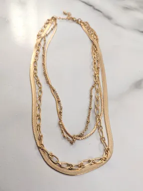 Four Layer Gold Necklace