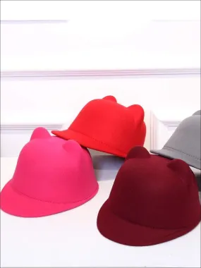 Girls Cat Ear Wool Hat