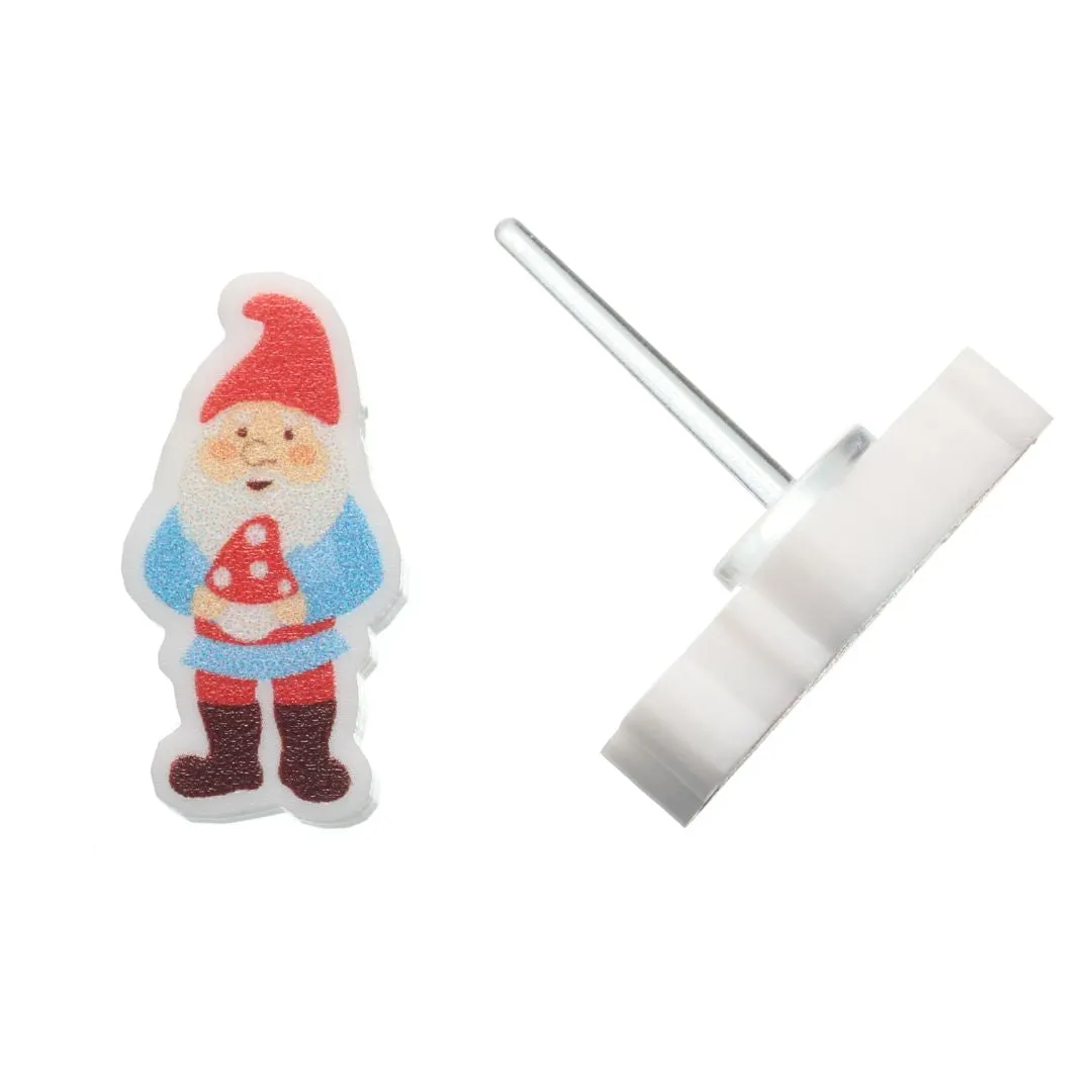 Gnome Studs Hypoallergenic Earrings for Sensitive Ears Made with Plastic Posts