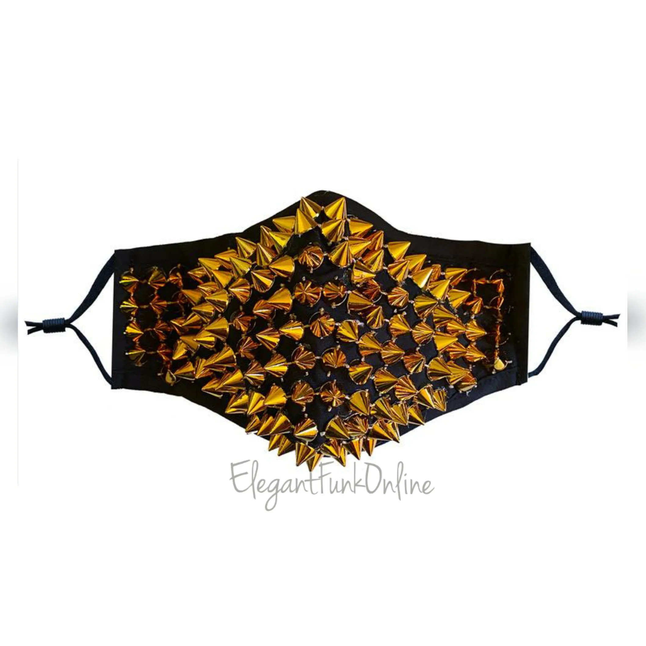 Gold Fashion Spike/Stud Face Mask